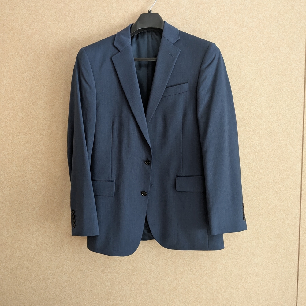 Men's Blue Stafford Classic Fit Birds Eye Super Suit